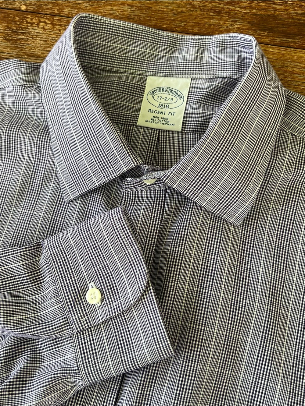 Brooks Brothers Regent Fit Dress Shirt 17-2/3 Plaid